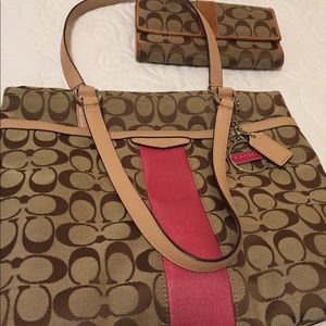 Coach Handbag with matching Wallet